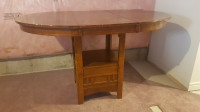 Pub Style Table, Table Extender, and Chairs