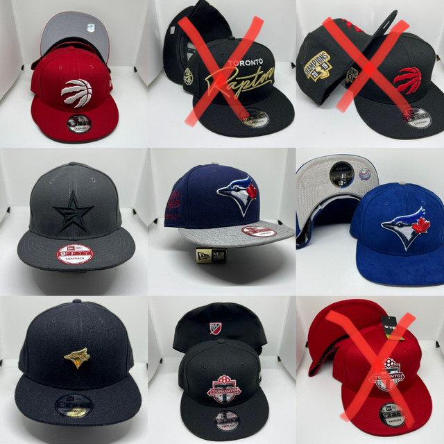  New Era Toronto MLB NBA MiLB Caps Hats in Other in Mississauga / Peel Region