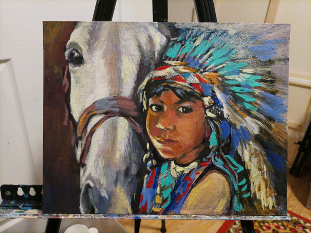Original oil painting on canvas bord in Arts & Collectibles in City of Toronto - Image 3