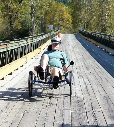 2015 Recumbent Tricycle Trans-Sport with 2.2 hp Tanaka 2-Stroke Gas Engine This is a rarely used Rec...