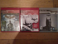 Lot de 3 jeux de Batman sur PS3