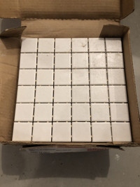 New Tile Floor and Wall (1 sqft./Each) matte white-3 pieces
