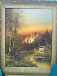 Wall Picture - Cabin by the Mountains