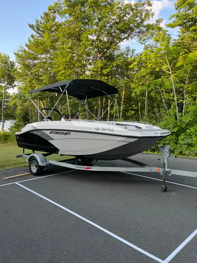 Looking for the perfect do-it-all family boat? This 2021 Starcraft SVX 171 deck boat is in showroom...