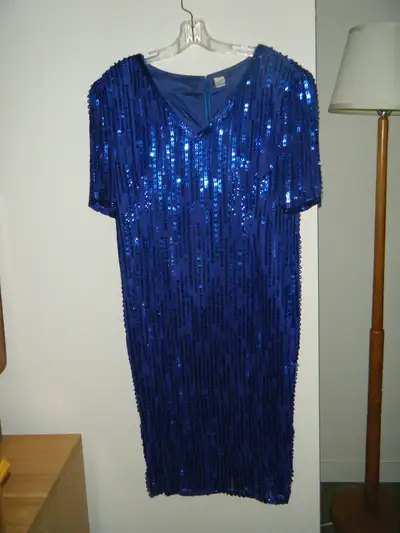 Exquisite Hand Beaded Sequin Dress, View more