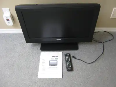 Sanyo 26" HDMI LCD Flat Screen TV 720P. Measures 26"W. x 20"H. x 7"D. Model # DP26648. Comes with Or...