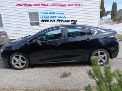 Nouveau bas prix 8000.00$ = (9500$ - 1500$) Négociable $$$ faite une offre Chevrolet VOLT LT Hybride...