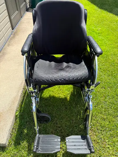 Breezy 4 wheelchair (includes gel seat) with wheeled walker, View more