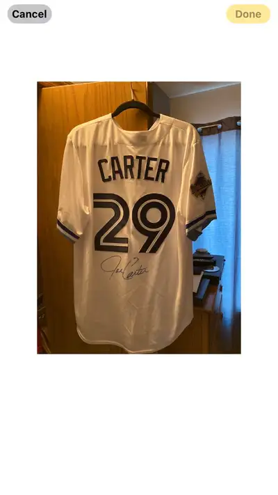 Joe Carter Blue Jay Signed jersey , View more