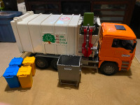 Bruder Germany Large Toy Truck Garbage Recycling Orange 21"