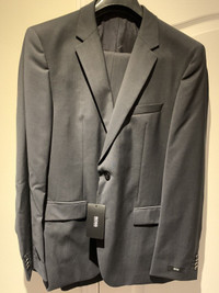 NEUF Costume complet bleu foncé Hugo Boss 52 42R New Navy Suit