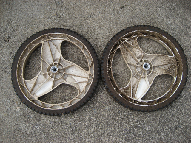 2 12 inch lawnmower wheels, used in Lawnmowers & Leaf Blowers in Moncton - Image 2