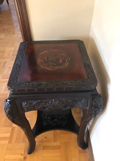 Antique very rare ebony table, View more