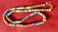 Simple colourful necklace with wooden beads.