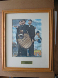 Norman Rockwell Tough Call Framed Poster.