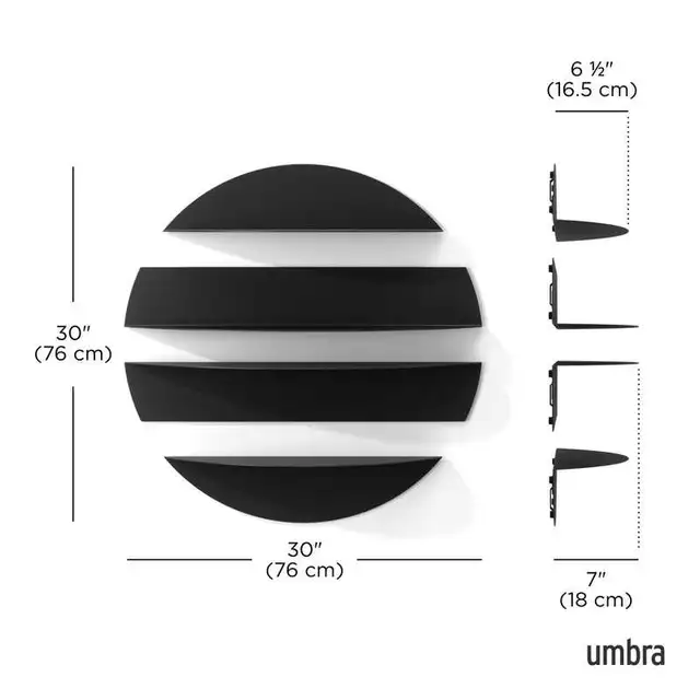 Neuf - Étagères murales Umbra Solis – Noir – Design moderne – 30 in Home Décor & Accents in Longueuil / South Shore - Image 5