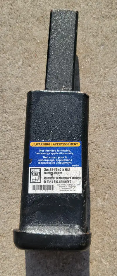 1. POWERFIST Class II 1-1/4 to 2 in. Hitch Receiver Adapter $30 Heavy duty SAE J684 steel adapter co...