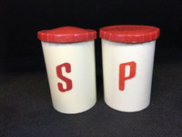 Rare Vintage Retro Plastic Salt & Pepper Shakers