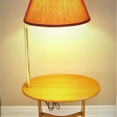 Antique lamp table, View more