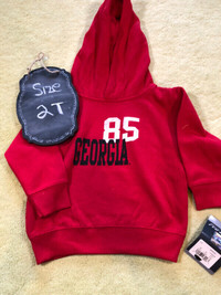 Brand New 85 Georgia RED boys hoodie NWT - 2T