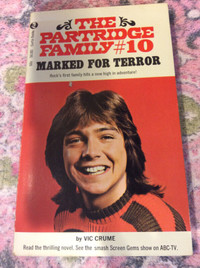 1973 Book The Partridge Family Marked For Terror TV Tie In  VTG