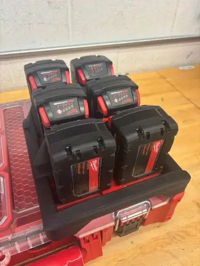 Milwaukee Packout Holder Carrier for 6x M18 Batteries - Custom, View more