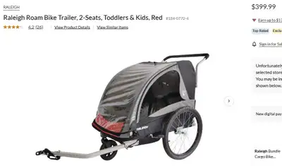 Raleigh ROAM Bike Trailer - 2 toddler, View more