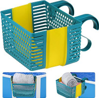 Poolside storage basket