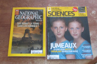 2 revues du National Geographic SCIENCE et FRANCE