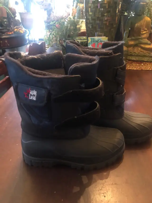 Boys Black Winter Boots. Size 5. in Kids & Youth in Edmonton - Image 2