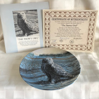 Vintage Knowles Snowy Owl Collector Plate by Jim Beaudoin