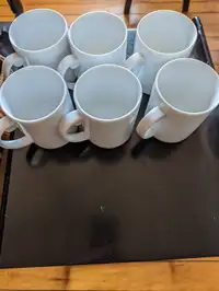 6 Royal Daulton Just White Coffee Mugs