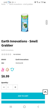 Earth innovations smell grabber deodorizer 