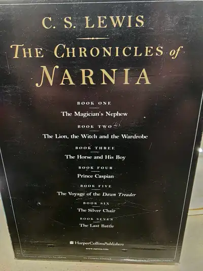 Complete your home library with this classic seven-volume C. S. Lewis The Chronicles of Narnia box s...
