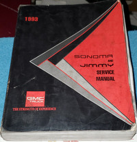 1993 SONOMA JIMMY SERVICE MANUAL