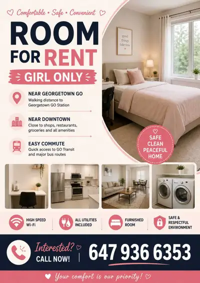 Room for Rent – Female Only | Georgetown Clean and spacious room available for female only in a quie...