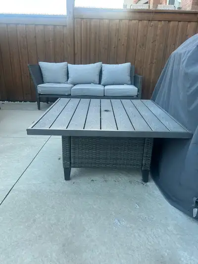 Outdoor Wicker Sofa and Table Set, View more