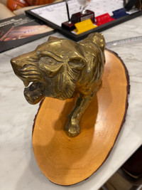 Brass tiger statue 