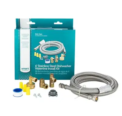 Brand New in Box! Get your dishwasher hooked up with this new Smart Choice 6' stainless steel waterl...