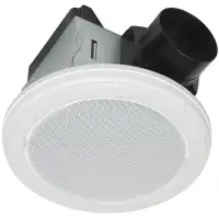 New in Box Home NetWerks Bath Fan & Speaker in One w/LED Light