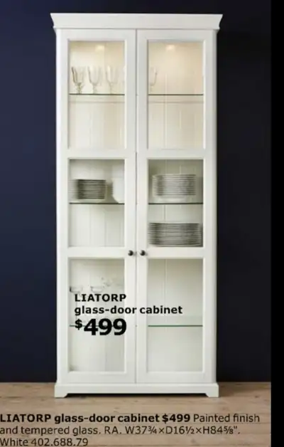 IKEA LIATORP Glass-Door Cabinet & LIATORP Sideboard, View more