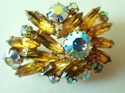 Beautiful Rhinestone  Collectible  Brooch, View more
