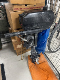 3 HP JOHNSON OUTBOARD (very low hrs) NEW $1050 SELL $500 OBO