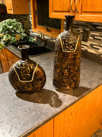 Two sets of ceramic decorative vases $20 per set O.B.O.