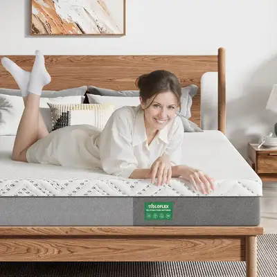 6” Hybrid Twin Mattress Gel Memory Foam w/ cover NEW IN BOX, View more
