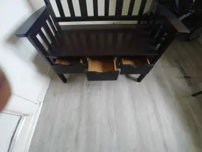 2 seater bench with 3 storage compartments, View more