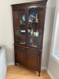 Antique corner solid wood cabinet 
