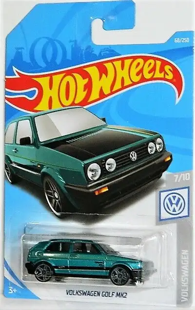 Hot Wheels VW Golf MK2 diecast in green or yellow new in package, $5 each. Red is $8, black is $15....