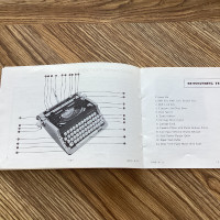 Manual Typewriter Instruction Booklet