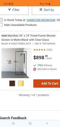 Vigo shower door
